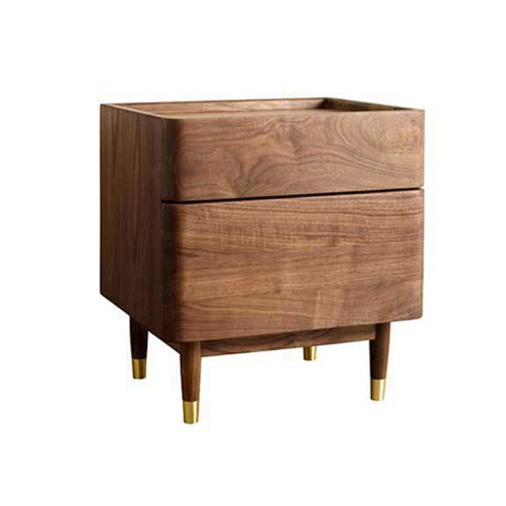 Large Storage Space Nightstand Bedroom Nightstand Cabinet of Drawers Furniture Bedroom Nightstand Black Walnut