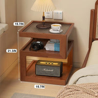 Creative Wood Nightstand Bedroom Walnut Bedside Table Narrow Bedside Cabinet