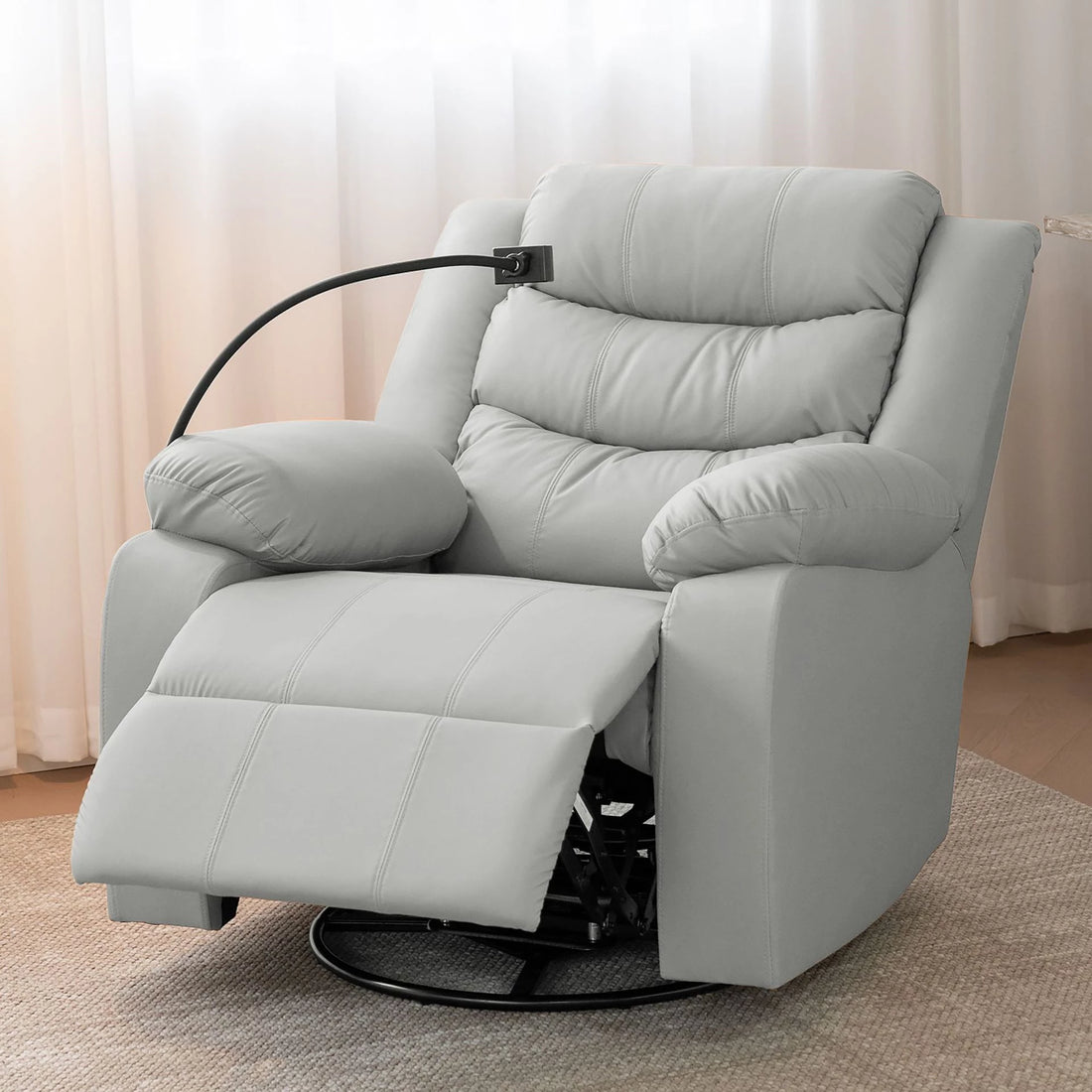 Space Capsule Multifunctional Electric Single Sofa Recliner Lazy Rocking Chair With Electric Stand Assist,Usb Ports