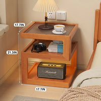 Creative Wood Nightstand Bedroom Walnut Bedside Table Narrow Bedside Cabinet