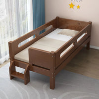 4-in-1 Bedside Sleeper Toddlerbed in Solid Wood Crib Set with Matter