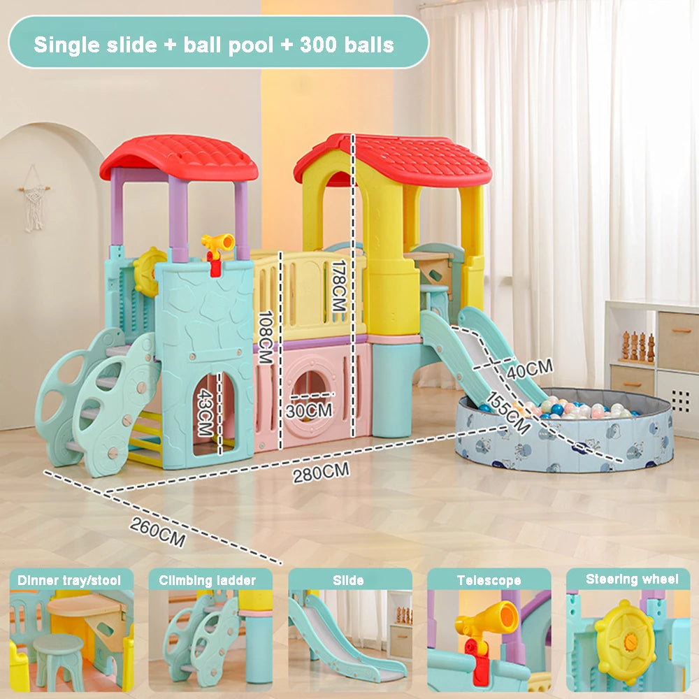 Home baby slide indoor multi-function slide combination family small amusement park