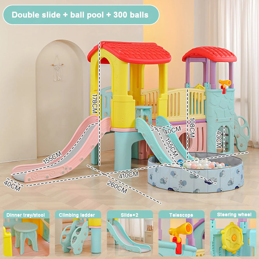 Home baby slide indoor multi-function slide combination family small amusement park