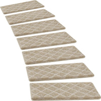 Bullnose Carpet Stair Treads | Tape Free Non-Slip(Set of 14,7,2) Multiple Colour