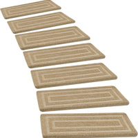 Bullnose Carpet Stair Treads | Tape Free Non-Slip(Set of 14,7,2) Multiple Colour