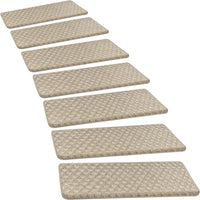 Bullnose Carpet Stair Treads | Tape Free Non-Slip(Set of 14,7,2) Multiple Colour