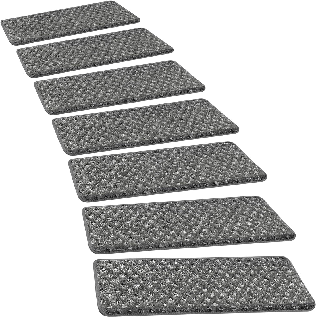 Bullnose Carpet Stair Treads | Tape Free Non-Slip(Set of 14,7,2) Multiple Colour