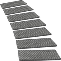 Bullnose Carpet Stair Treads | Tape Free Non-Slip(Set of 14,7,2) Multiple Colour