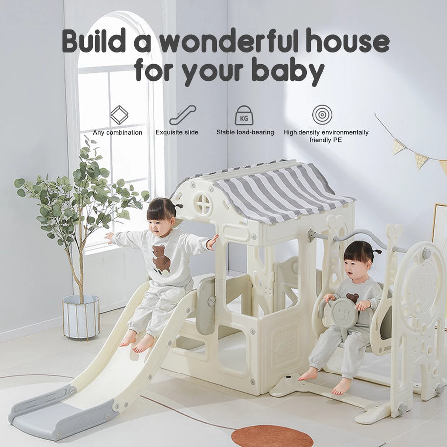 Children's Tent Indoor Home Baby Playhouse Baby Swing Slide Princess Castle Toy House Small House