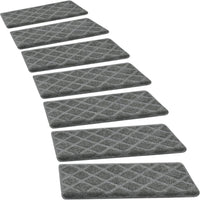 Bullnose Carpet Stair Treads | Tape Free Non-Slip(Set of 14,7,2) Multiple Colour