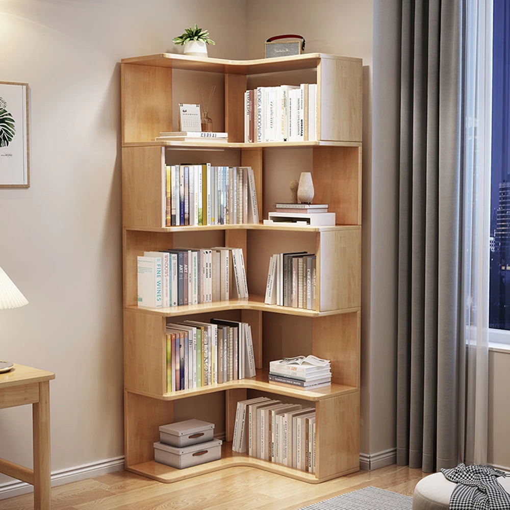 Corner Bookshelf Bookcase Home Living Room Study Modern Bookshelf Corner