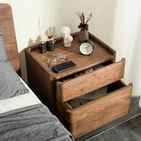 Large Storage Space Nightstand Bedroom Nightstand Cabinet of Drawers Furniture Bedroom Nightstand Black Walnut