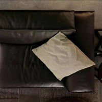 Black Couch 3/4 Seater Leather Couch