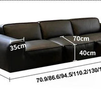 Black Couch 3/4 Seater Leather Couch