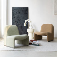 Hill Designer Chair | Single Sofa Small Apartment Leisure Chair Nordic Bauhaus Chair Retro Sofa Chair