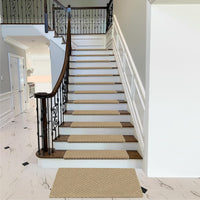 Bullnose Carpet Stair Treads | Tape Free Non-Slip(Set of 14,7,2) Multiple Colour