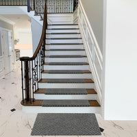 Bullnose Carpet Stair Treads | Tape Free Non-Slip(Set of 14,7,2) Multiple Colour