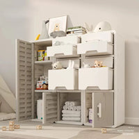Home Toy Storage Contemporary Plastic Storage Bookcase Kids Toy Organizers and Storage with Drawers