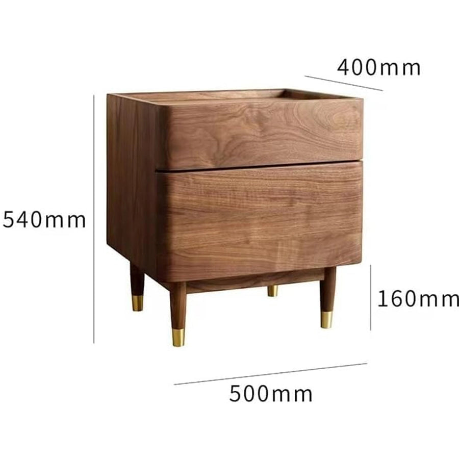 Large Storage Space Nightstand Bedroom Nightstand Cabinet of Drawers Furniture Bedroom Nightstand Black Walnut