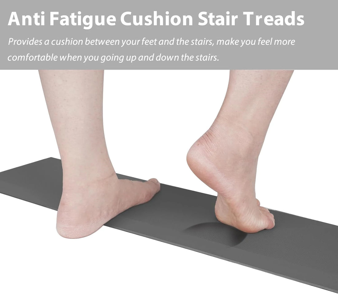 Staircase Step Treads Foam Stair Pads Cushioned  | 8" x 30" PVC Material(Set of 12)