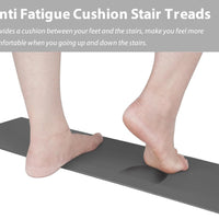 Staircase Step Treads Foam Stair Pads Cushioned  | 8" x 30" PVC Material(Set of 12)