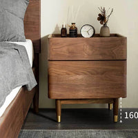 Large Storage Space Nightstand Bedroom Nightstand Cabinet of Drawers Furniture Bedroom Nightstand Black Walnut