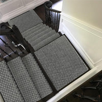 Bullnose Carpet Stair Treads | Tape Free Non-Slip(Set of 14,7,2) Multiple Colour