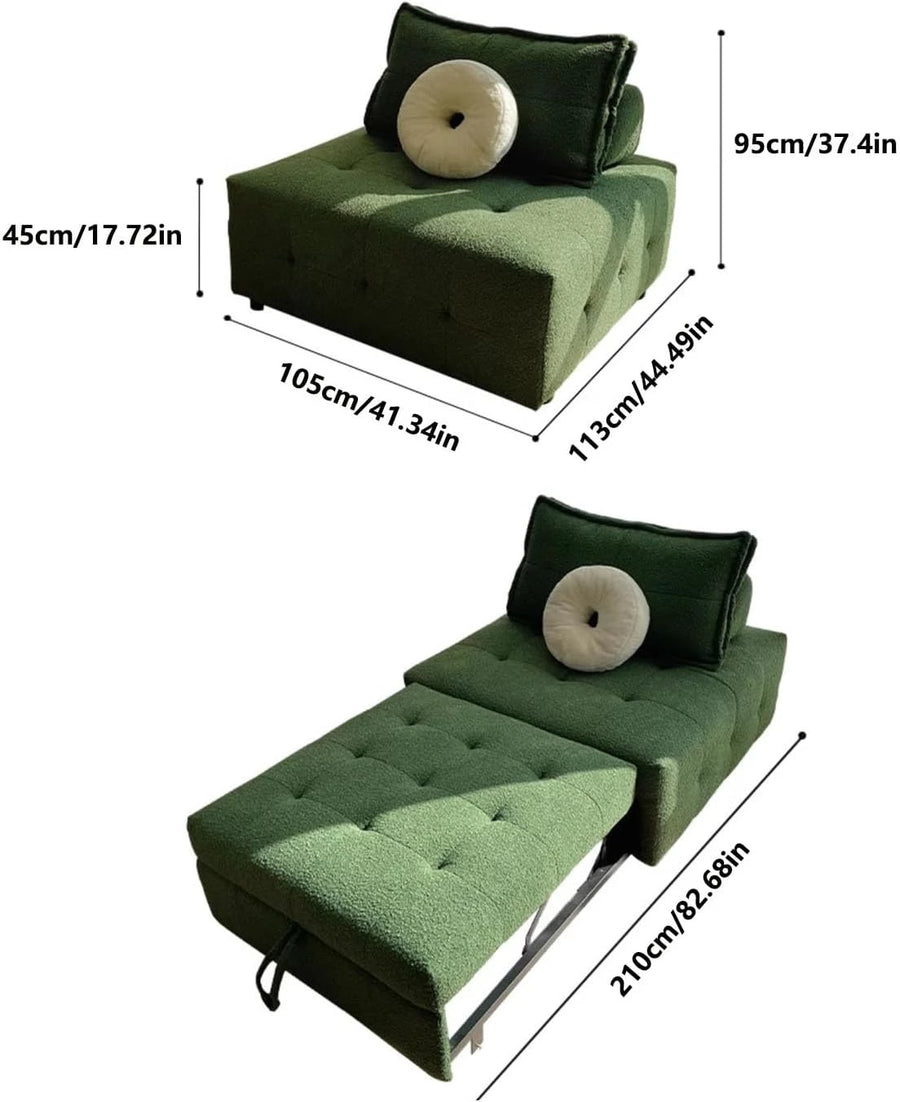 Folding Sofa Bed Folding Sofa Bed, Convertible Sleeper Loveseat Sofa Couch with Pullout Bed, Convertible Sofa Bed Sleeper Chair for Apartment/Office/Home Single Sofa Bed