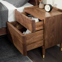 Large Storage Space Nightstand Bedroom Nightstand Cabinet of Drawers Furniture Bedroom Nightstand Black Walnut