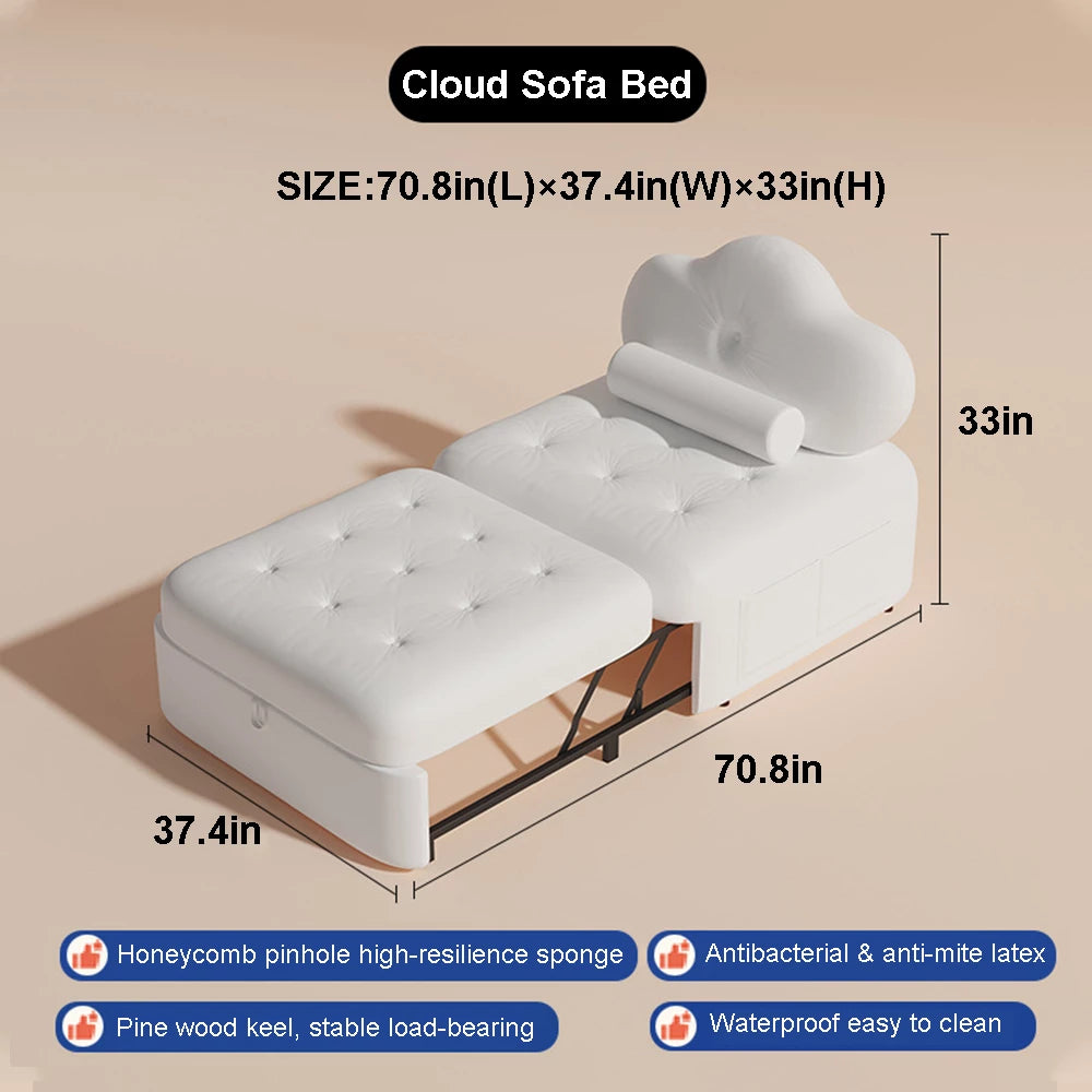 Multifunctional Small Apartment Folding Sofa Bed Space-Saving Folding Couch Bed