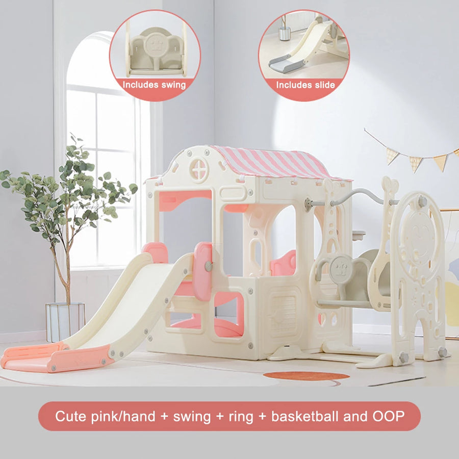 Children's Tent Indoor Home Baby Playhouse Baby Swing Slide Princess Castle Toy House Small House