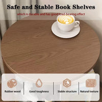 Bookshelf Book Shelves for Office Small Bedroom Bedside Table, Movable and Rotatable Bookcase, Book Storage Rack, Decorative Ornaments