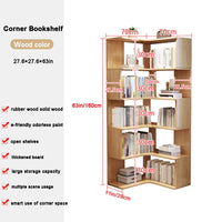 Corner Bookshelf Bookcase Home Living Room Study Modern Bookshelf Corner