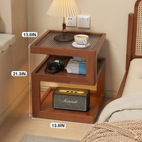 Creative Wood Nightstand Bedroom Walnut Bedside Table Narrow Bedside Cabinet