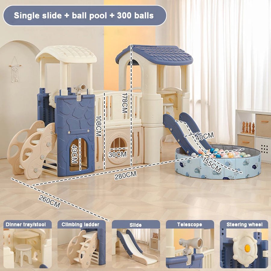 Home baby slide indoor multi-function slide combination family small amusement park