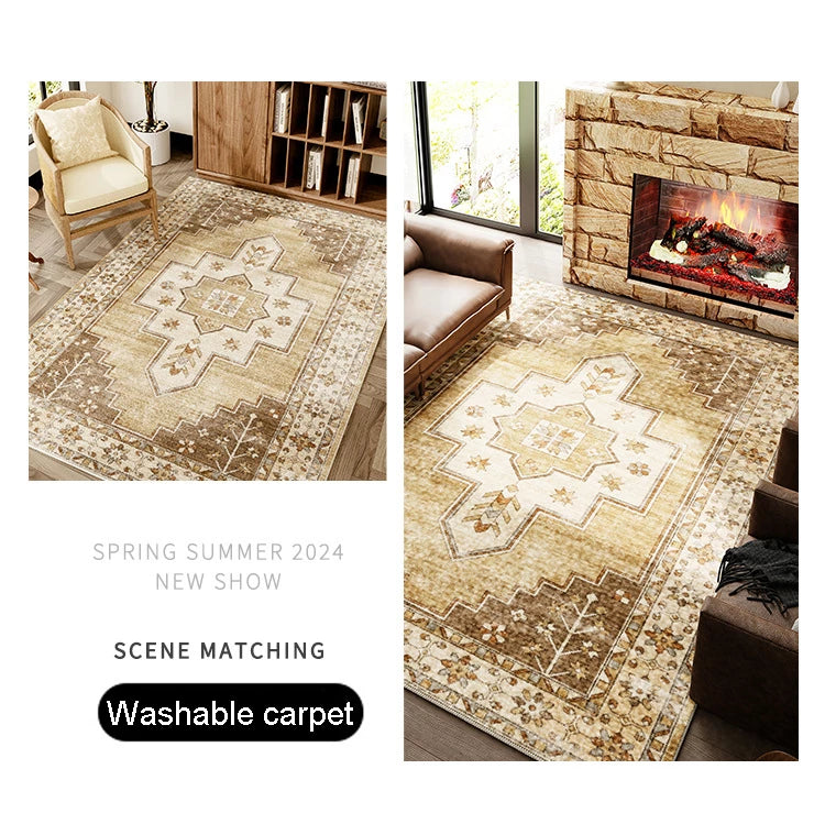 Washable Runners Folding Cashmere Carpet Living Room Carpet Area Rugs