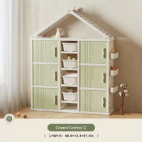 Toy Storage Cabinet with Toy Box Clothes Storage