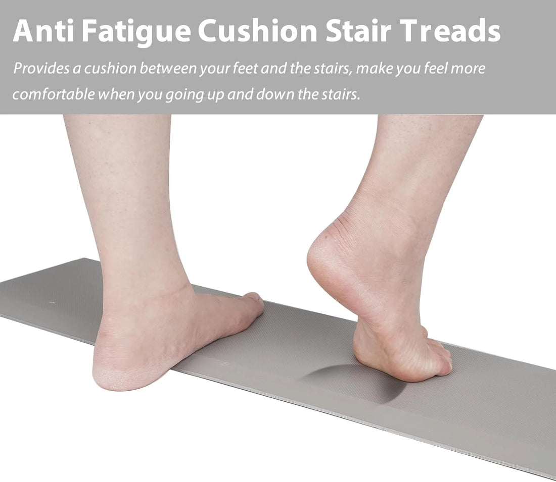 Staircase Step Treads Foam Stair Pads Cushioned  | 8" x 30" PVC Material(Set of 12)