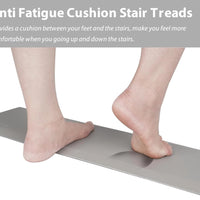 Staircase Step Treads Foam Stair Pads Cushioned  | 8" x 30" PVC Material(Set of 12)