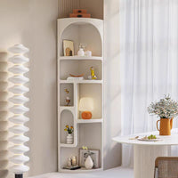 White Corner Bookshelf Triangle Shelf Wall Corner Wall Cabinet