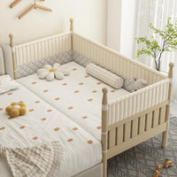 Solid Wood Baby Crib with Widened Side Infant Crib Spliced with Large Bed Toddlerbed