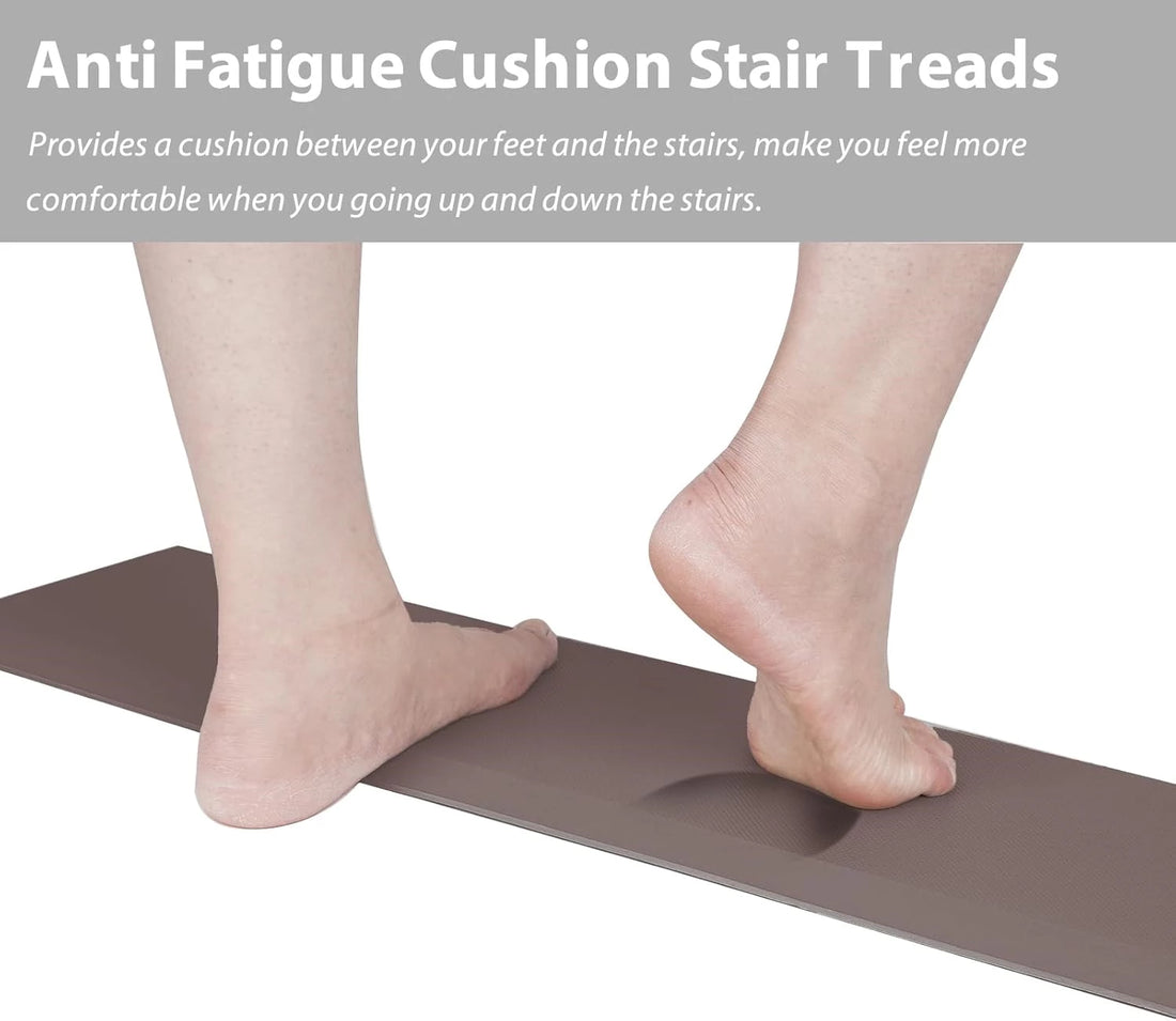 Staircase Step Treads Foam Stair Pads Cushioned  | 8" x 30" PVC Material(Set of 12)