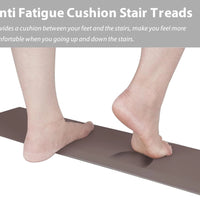 Staircase Step Treads Foam Stair Pads Cushioned  | 8" x 30" PVC Material(Set of 12)