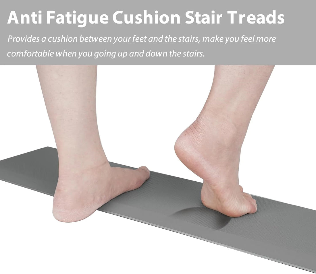 Staircase Step Treads Foam Stair Pads Cushioned  | 8" x 30" PVC Material(Set of 12)