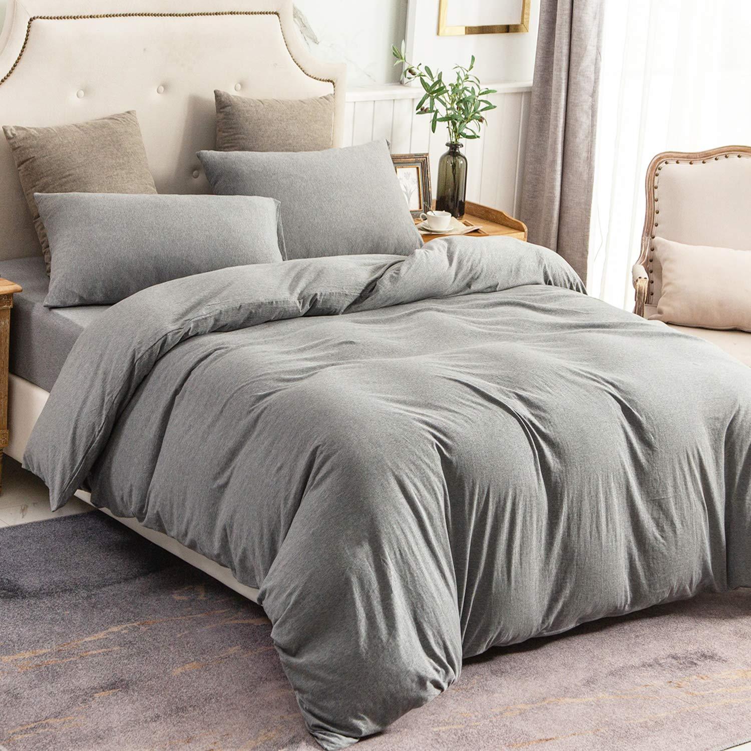 Dark Gray Bedding Sets Plain Duvet Cover Set Twin 100% Cotton -  Israel